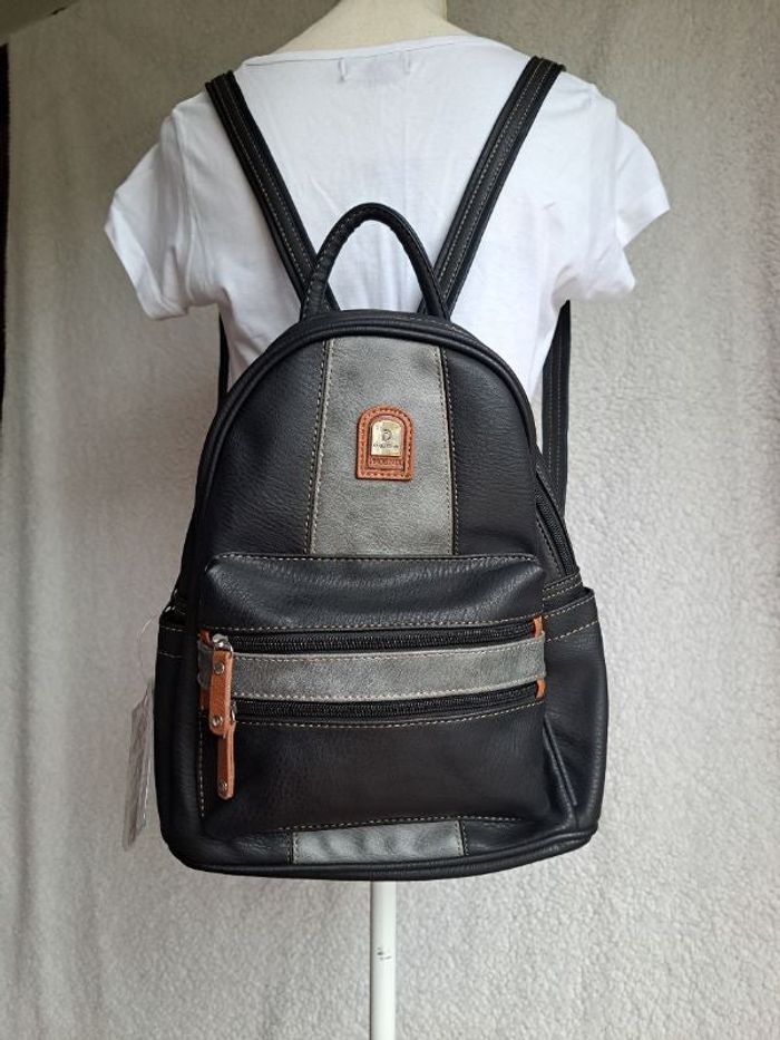 Sac à dos femme noir et gris