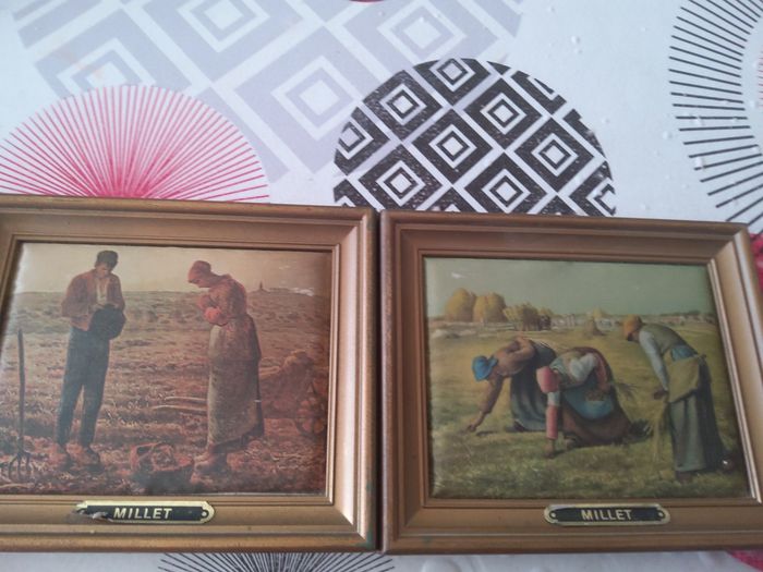 2 cadres peinture sur soie - photo numéro 2