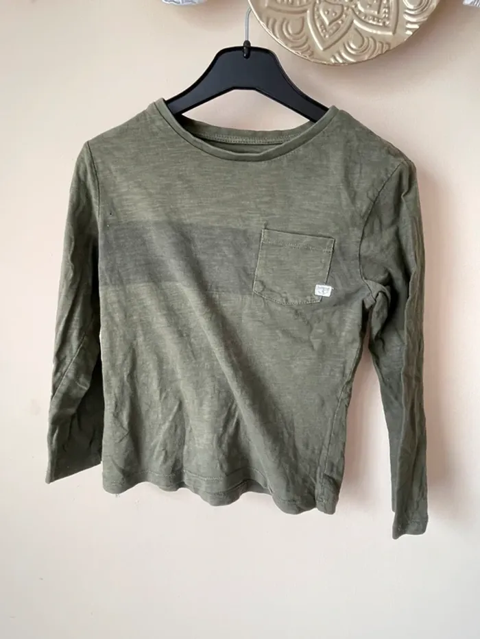 T-shirt manches longues kaki
