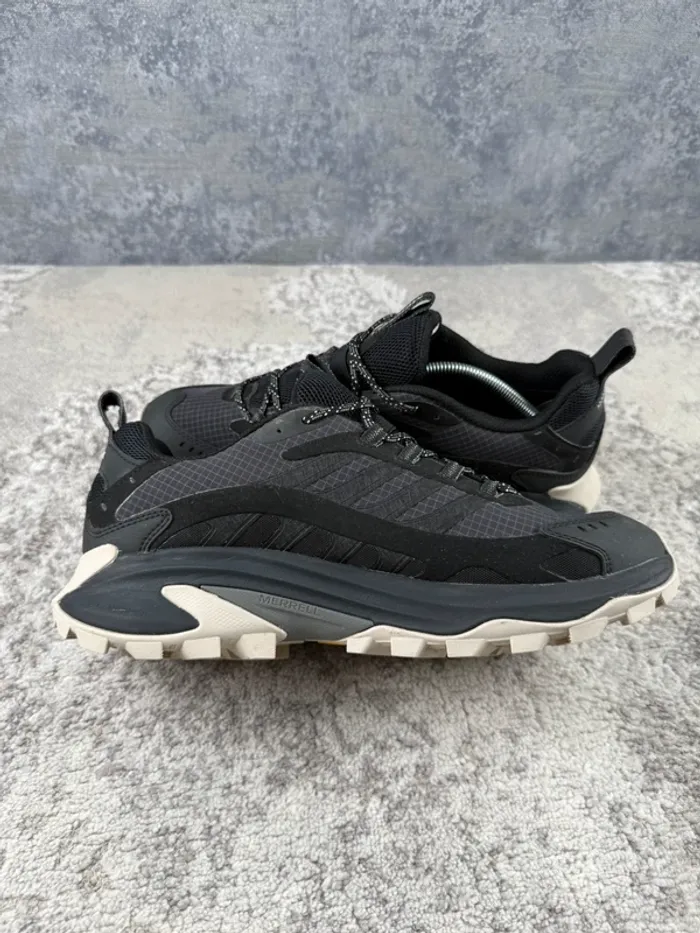 Merrell Moab Speed Gore-Tex Vibram - Black & Grey & White - photo numéro 6