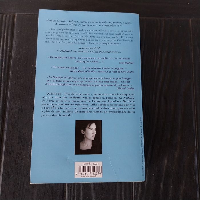 La nostalgie de l'ange d'Alice Sebold 3,50 euros - photo numéro 2
