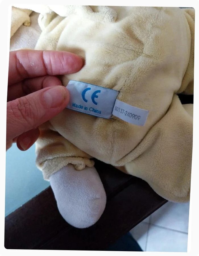 Peluche Baby Bear jaune - photo numéro 5