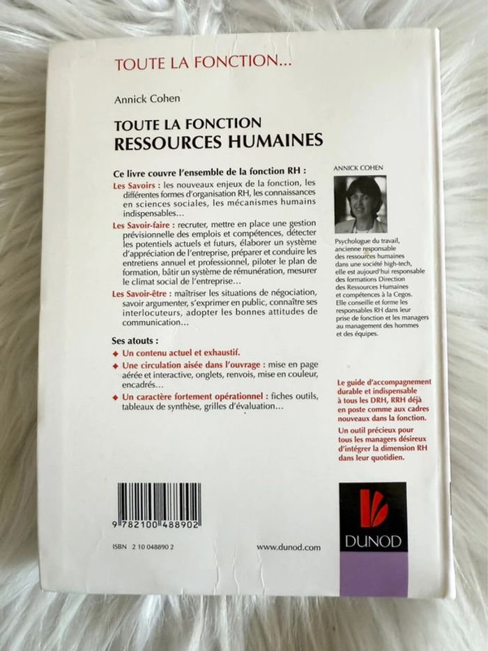 Toute la fonction Ressources Humaines – Annick Cohen – Dunod – RH - photo numéro 2
