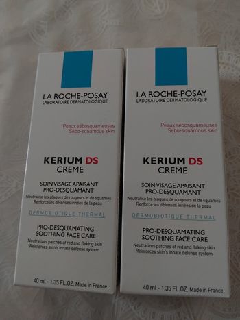 La roche posay kerium ds crème soin visage apaisant pro desquamation 2×40 ml  11/2026