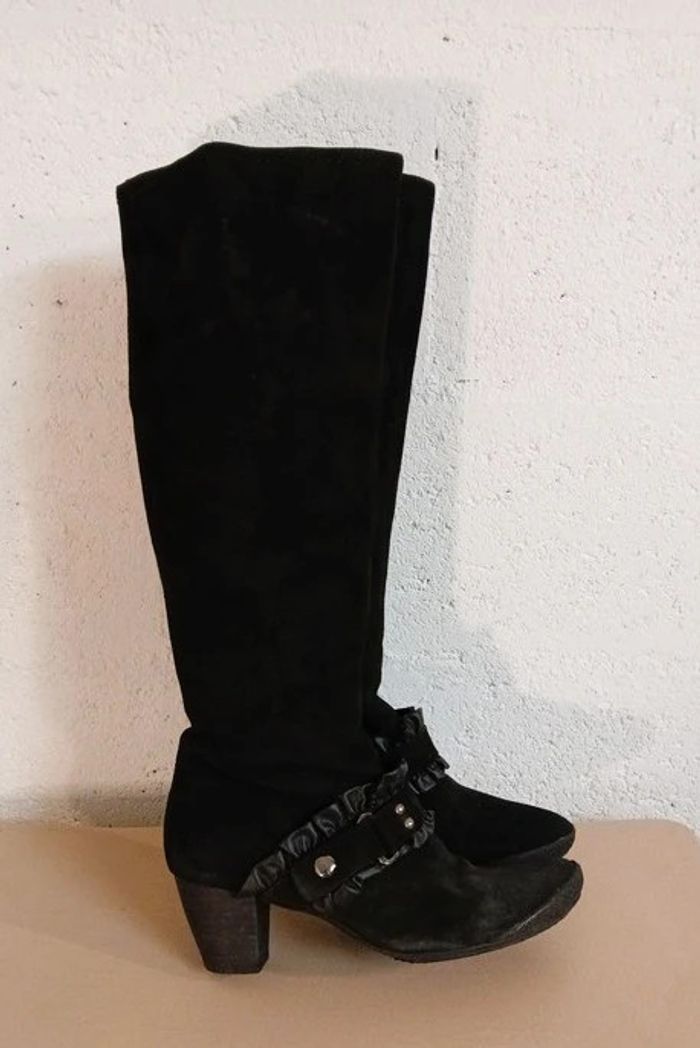 🖤 Bottes en daim noir Rosemétal – Chic & vintage – Taille 37.5 - photo numéro 7