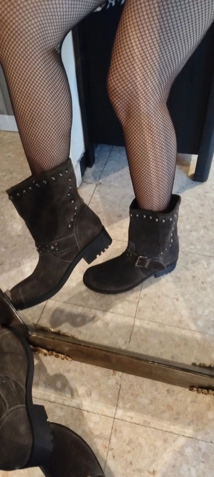 Bottines motardes à clous - photo numéro 2