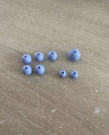 Perle silicone bleu violet