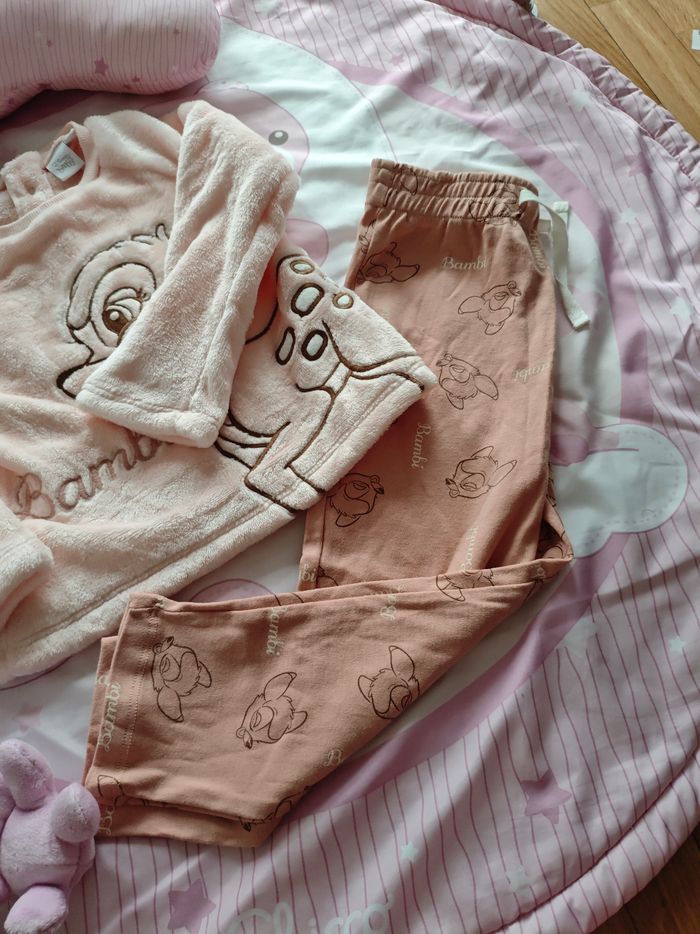 Pyjama 2 pièces Disney Baby Bambi NEUF – Rose poudré – 36 mois - photo numéro 5