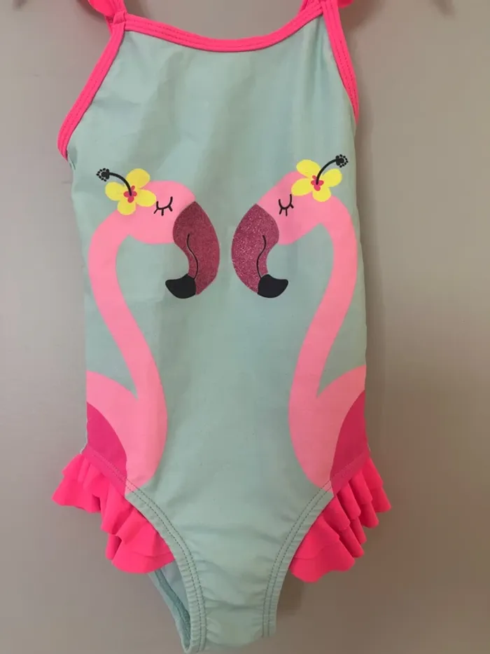 Maillot de bain 1 pièce flamant rose taille 2 / 3 ans - photo numéro 2