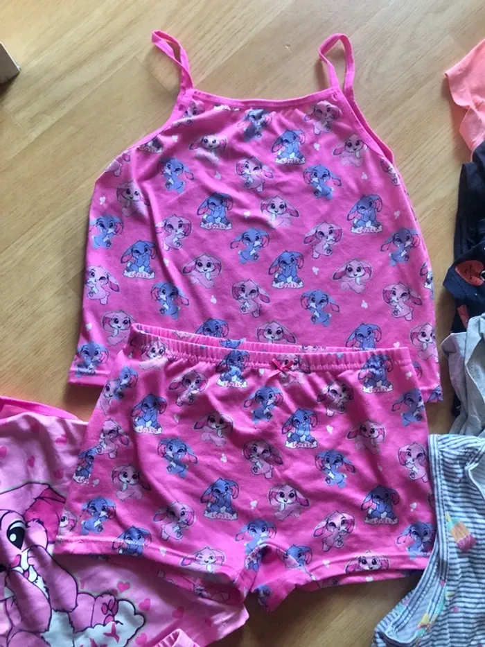 Lot été fille pyjama ensemble combishort 4-5 ans - photo numéro 2