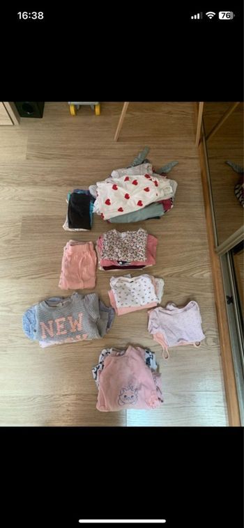 Lot habit fille 12 mois 