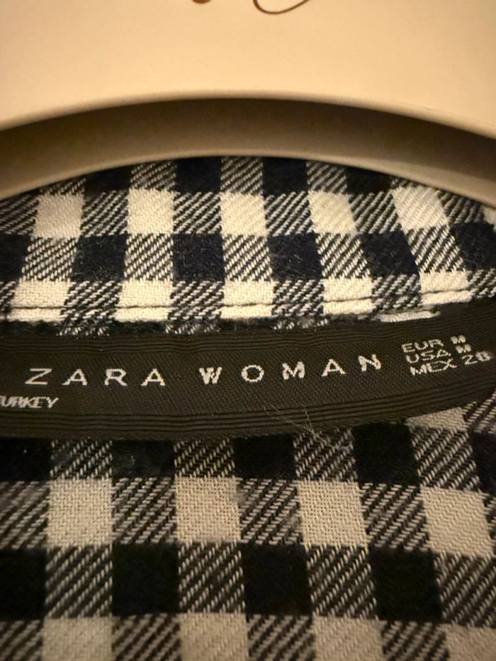 Chemise longue à carreaux Zara - photo numéro 4