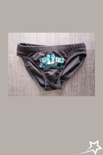 Slip de bain gris 3 ans