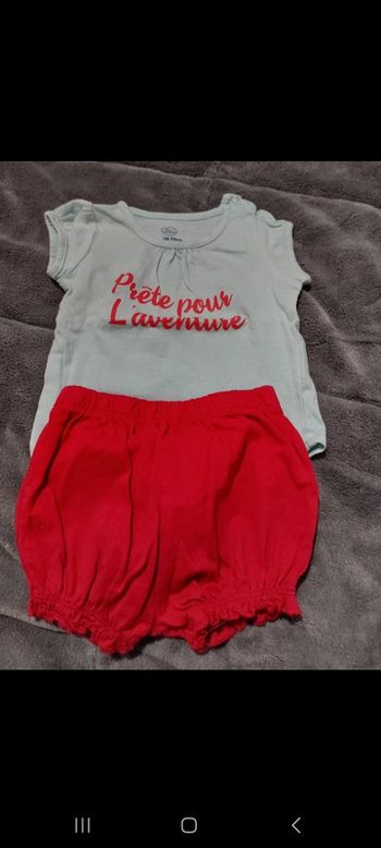 Ensemble short fille 3mois