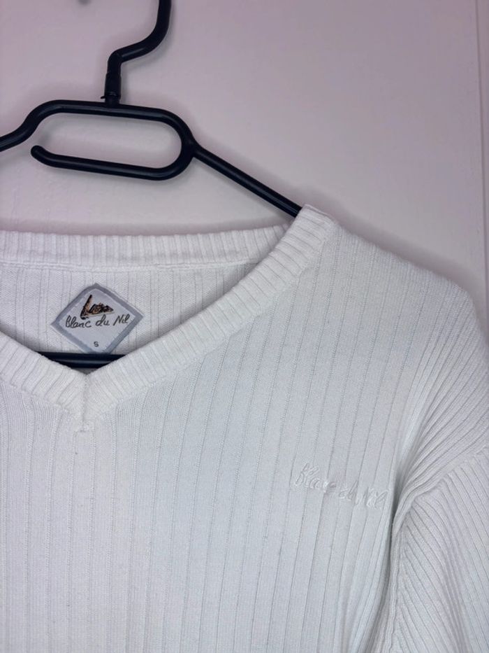 Blanc du nil S pull col V homme - photo numéro 6