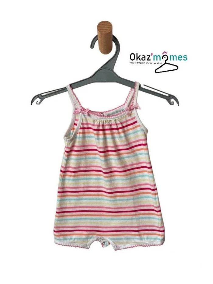 Combishort rayée multicolore - Kimbaloo 3 mois