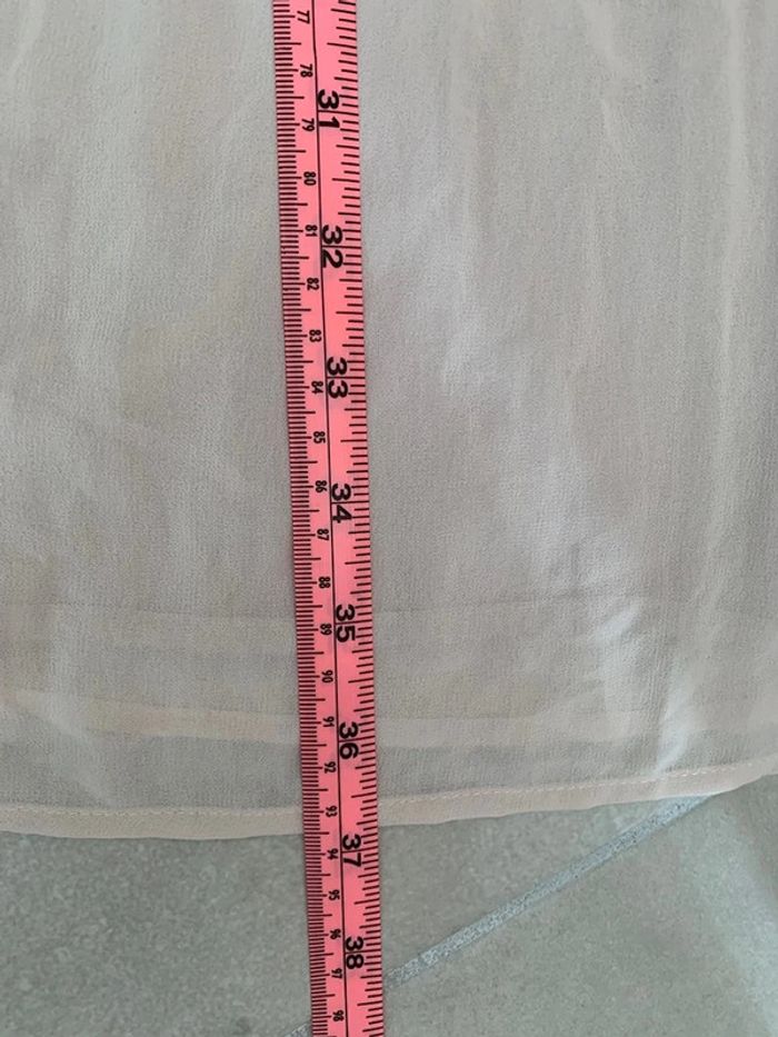 robe d'ete H&m crème rose taille 38 - photo numéro 6