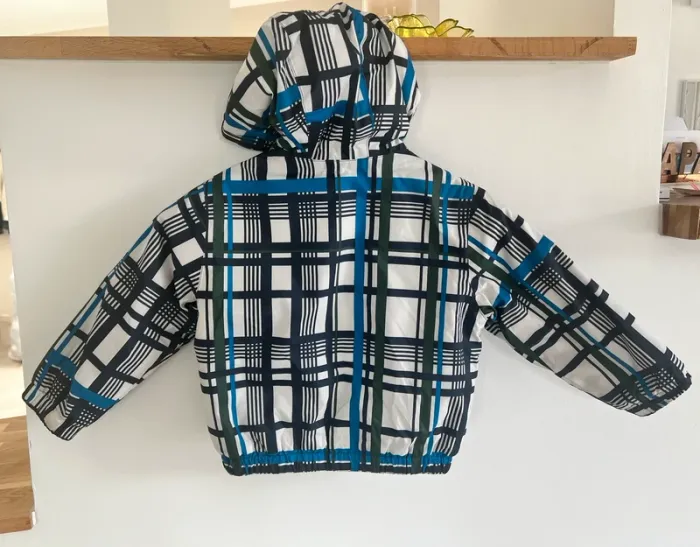 Imperméable petit bateau blanc rayé bleu et vert - photo numéro 7