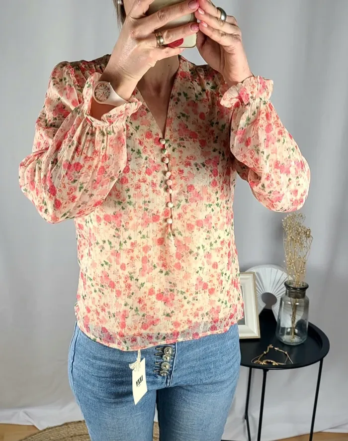 Blouse légère à fleurs 🌼 XL/42 - Neuve avec étiquette - Plusieurs tailles disponibles - photo numéro 2