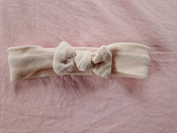 Bandeau fille rose noeud 6 mois