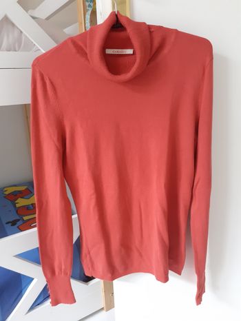 Pull col roulé Camaïeu rose fushia