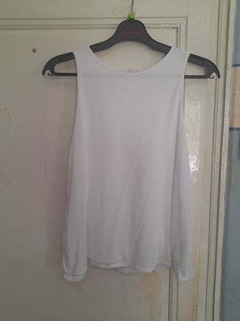 Haut sans manches blanc, marque Promod, taille S