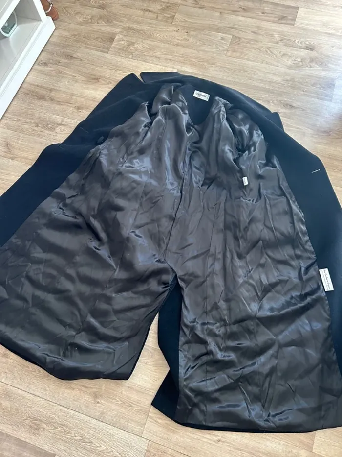 Constantin,caban manteau long noir laine, angora, cachemire , femme, taille 42 - photo numéro 16