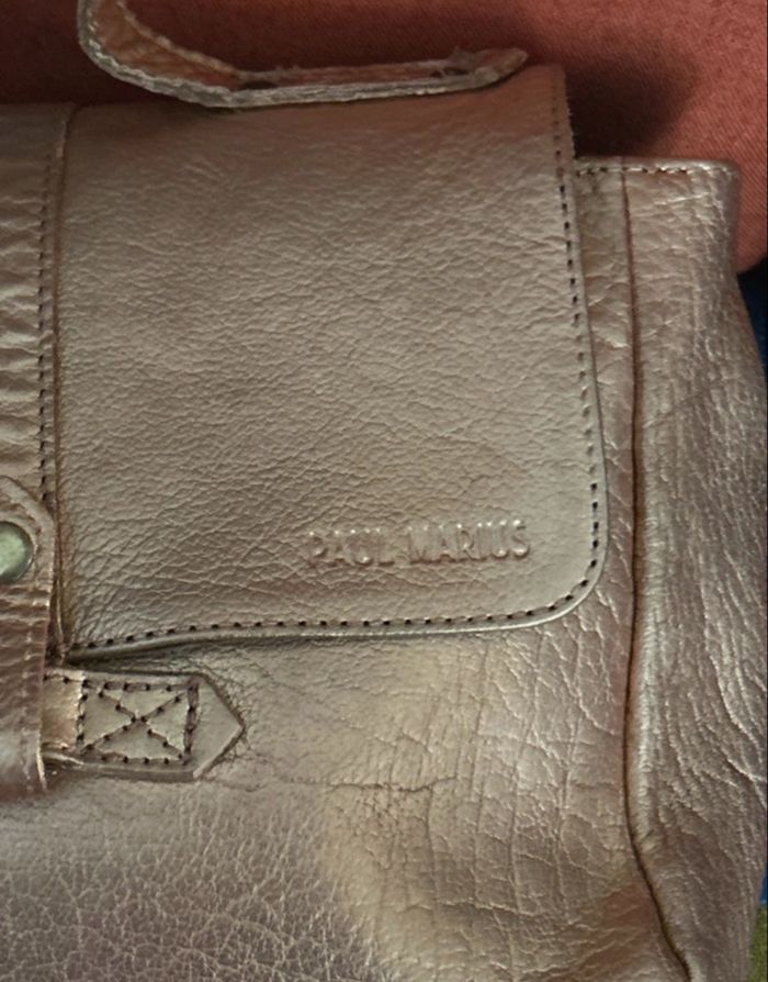 Sac en cuir Paul Marius le corneille doré - photo numéro 5