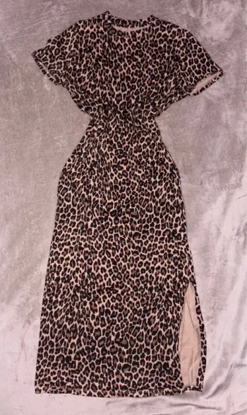 Robe longue léopard