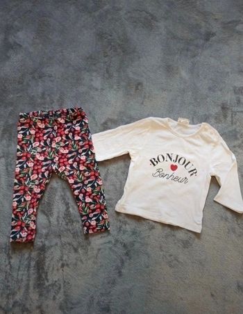 Ensemble legging+ tee shirt 3 mois