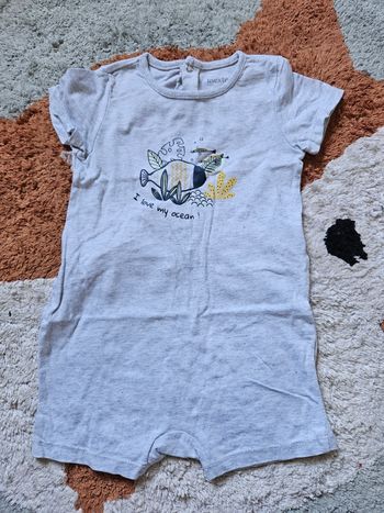 Combishort/barboteuse poisson - 18mois