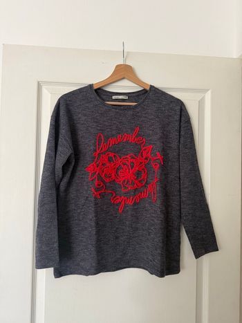 Pull Zara bleu et rouge