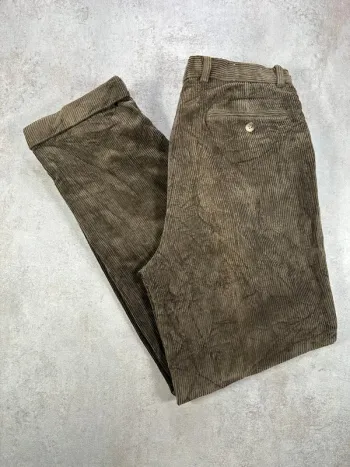 Pantalon Vintage En Velours Côtelé / Corduroy nautica corduroy brun taupe coupe ample taille 36X32