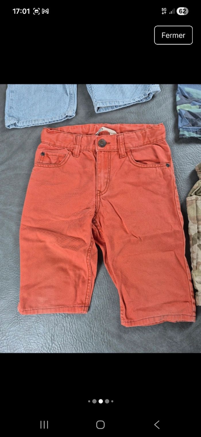 Lot 4 shorts / bermudas 6 ans marques variées tbe A61 - photo numéro 7