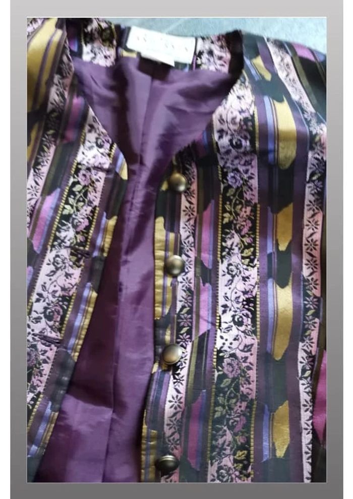 veste avec épaulette Damart violet/rose taille 46 femme - photo numéro 4