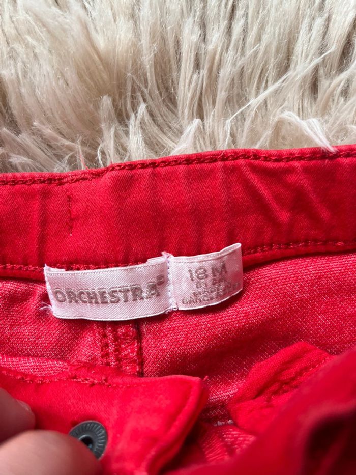 Short en jean rouge - photo numéro 3