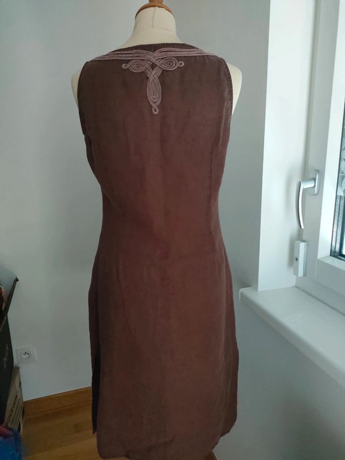 robe été chic lin 38 40 marron etam - photo numéro 6