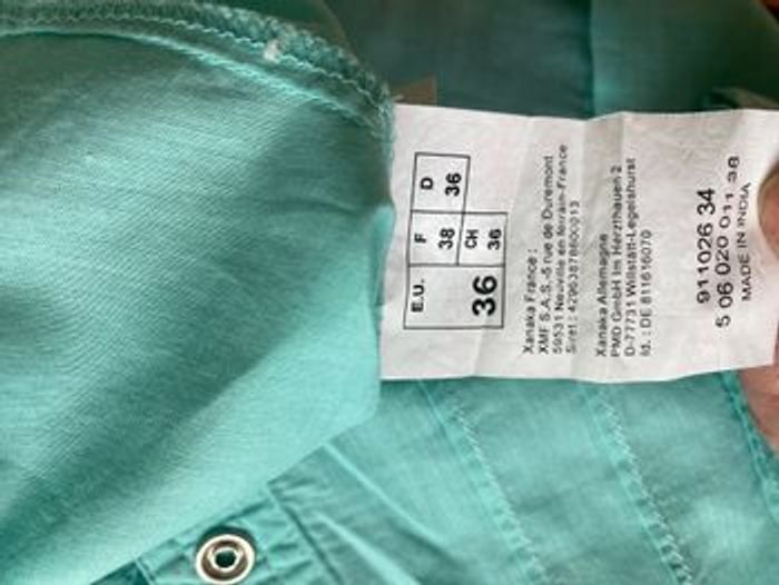 Chemisier Xanaka taille 38 coloris menthe - photo numéro 4