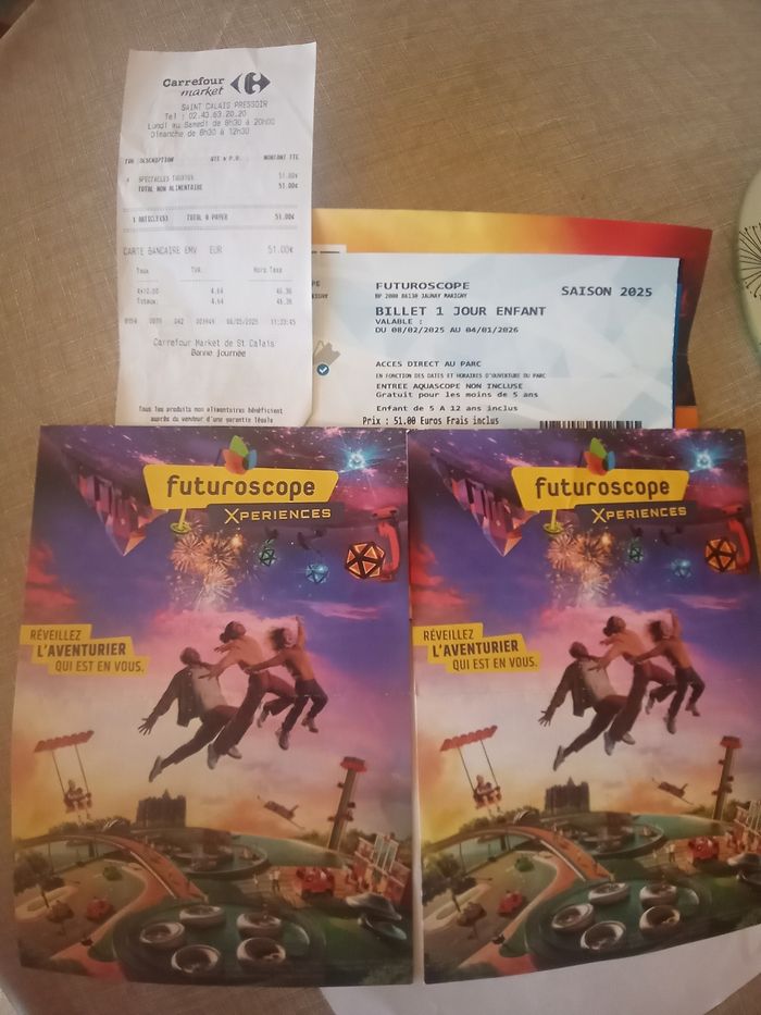Vends 3 billets d'entrée Parc futuroscope - photo numéro 2