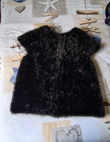 Gilet sans manche tricoté main Coloris noir