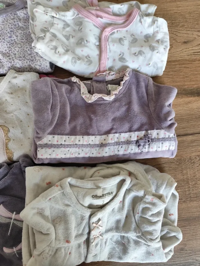 Lot de pyjamas fille 3 mois - photo numéro 4