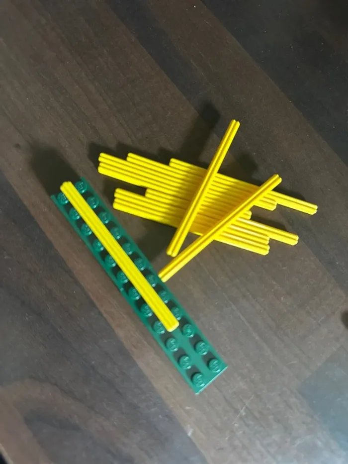10 Lego Technic, Axle 9L ref 60485 Yellow - photo numéro 2