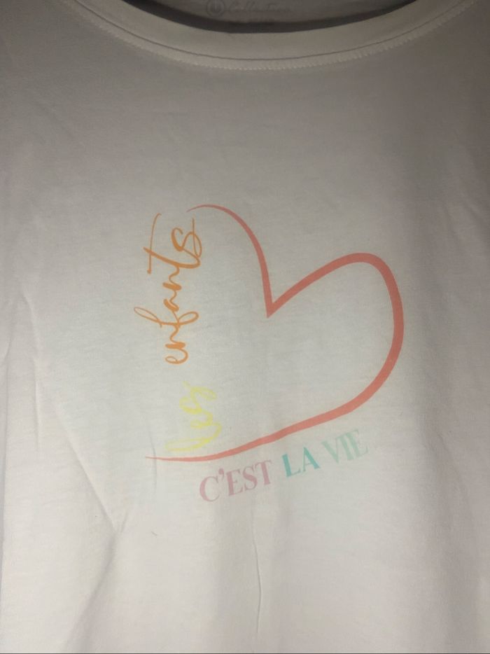 Tee-shirt »U Collection »blanc et multicolore - photo numéro 2