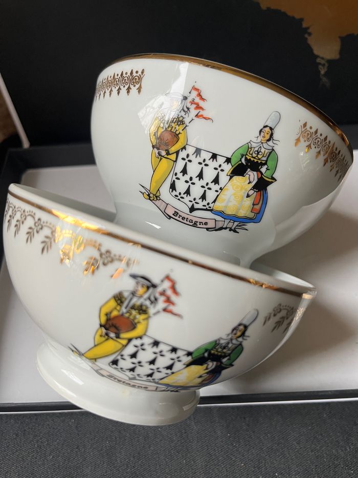 Lot de deux bols porcelaine Apilco Vintage