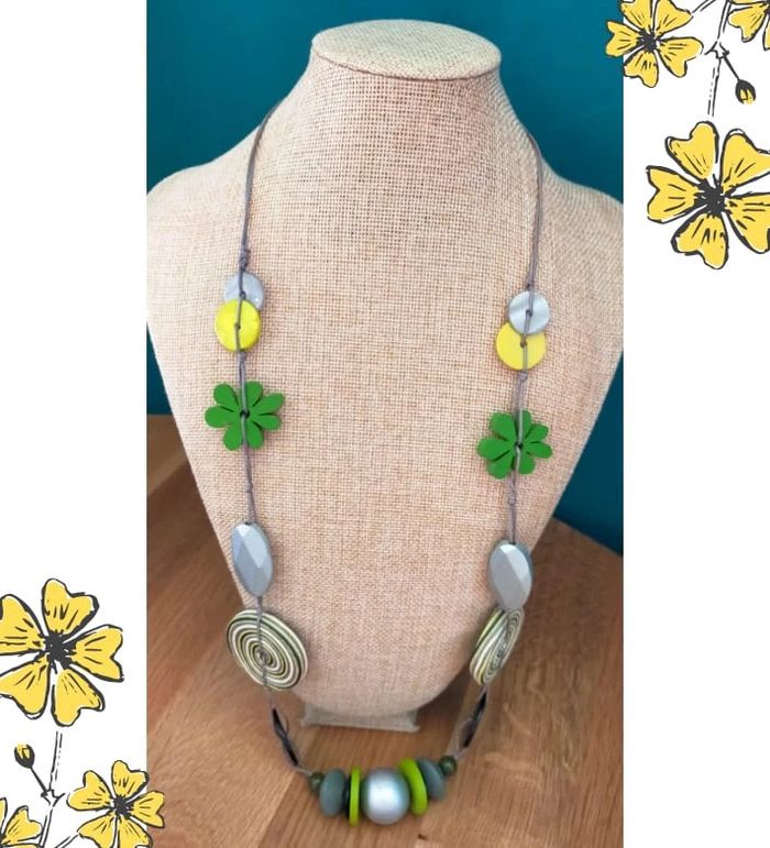 Collier long en bois - Collection Émeraude Urbaine - photo numéro 8