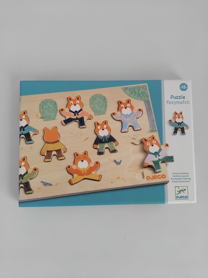 PUZZLE EN BOIS  Encastrement Renard Foxymatch Djeco Complet 🦊 - photo numéro 4