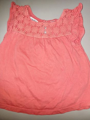 Top corail broderie anglaise