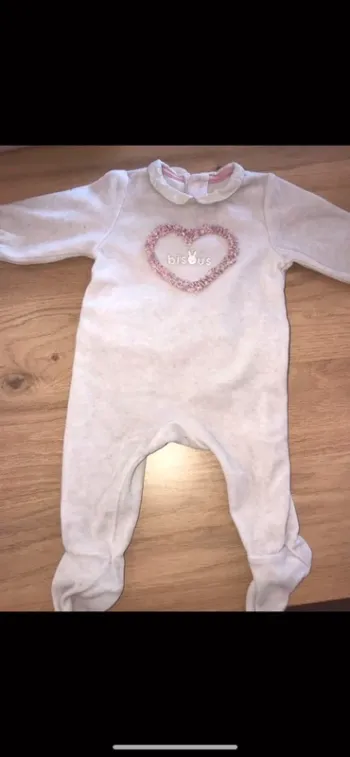 Pyjama rose Obaibi taille 3 mois