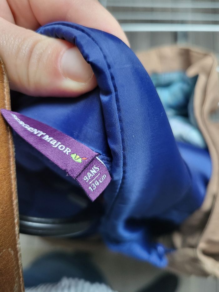 Manteau doudoune intégrée sergent major 9 ans - photo numéro 4