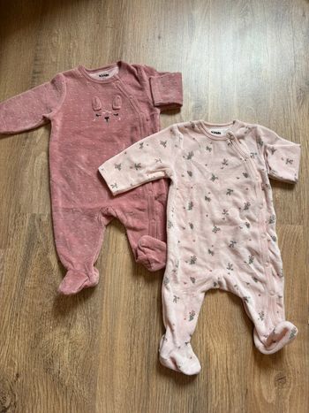 Lot 2 pyjamas velours 3 mois